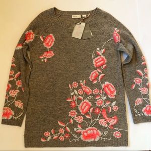 Anthropologie Sleeping on Snow embroidered sweater. Size large! New with tags!